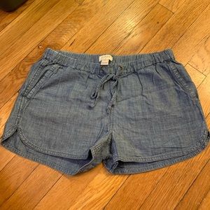 Jcrew drawstring denim shorts